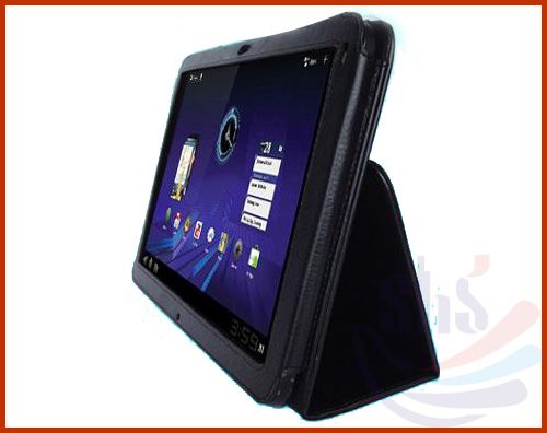   Folio Leather Case Cover Bag For 10.1 inch Motorola Xoom Tablet  