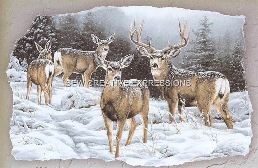 Winter Deer   Wild Buck and Doe   Animal T Shirt  