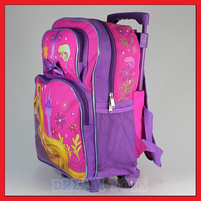 16 Disney Tangled Rapunzel Rolling Backpack Roller Bag  
