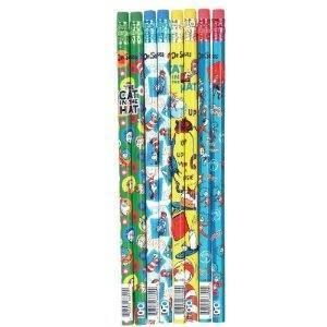 Set of 8 Dr. Seuss Cat in Hat Pencils  