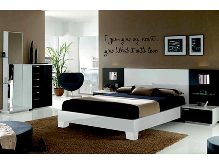 GAVE YOU MY HEART Vinyl Wall Decal Words Lettering Quote Bedroom 