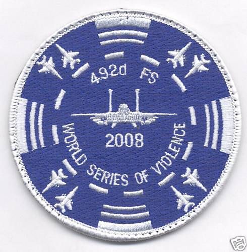 492nd FIGHTER SQ WORLD SERIES OF VIOLENCE 2008 patch  