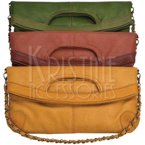 Kristine Safari Chic DEB CHAIN Clutch Handbag Purse Bag  