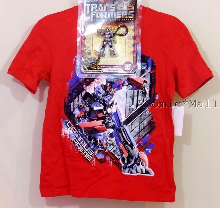   Tee Shirt & Toy Keychain Gift Set Transformers Optimus Prime M  