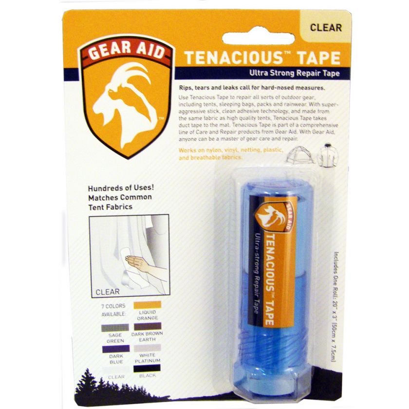 Gear Aid Tenacious Tape Ultra Strong Repairs CLEAR Tent  