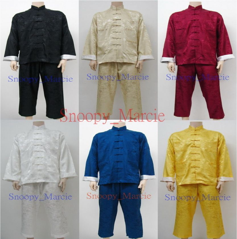 New Chinese Dragons Kung Fu Suits Tai Chi Uniform Gifts Size S M L XL 