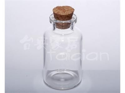 10pcs 22ml Transparent glass bottle Cork Vial Pyrex  