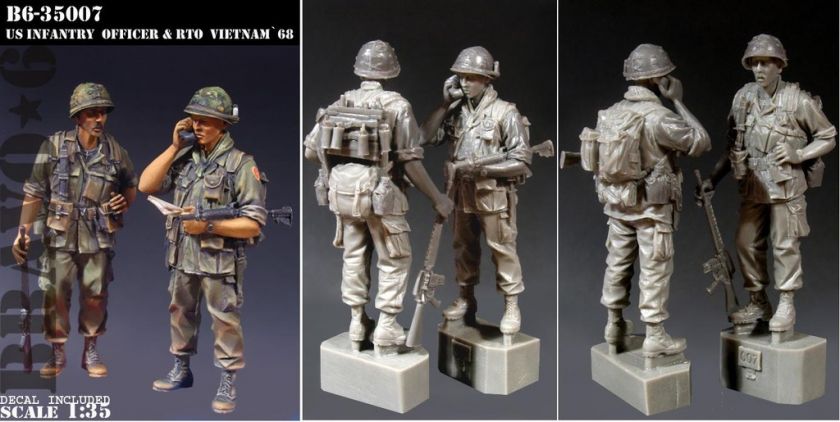 Bravo 6 1/35 U.S. Infantry Officer & RTO, Vietnam 68  