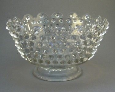 Vintage Hobnail Daisy & and Button Pressed Glass Bowl  